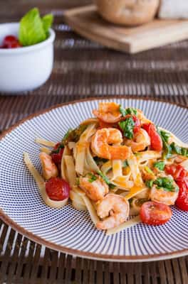 Fettuccine alla Giorgio, um dos pratos do menu do restaurante do Casa Di Vina Boutique Hotel