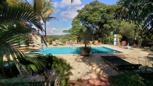 Piscina da Pousada da Lua, em São Pedro