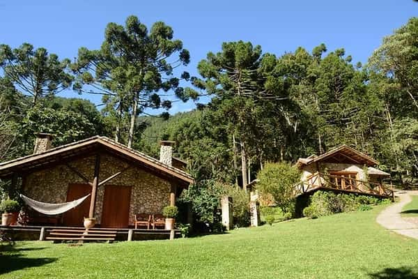 A pousada Refúgio Mantiqueira é cercada pela exuberante Serra da Mantiqueira