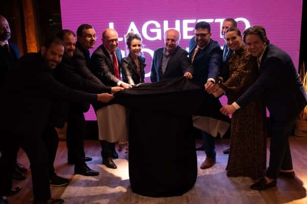 Diretores do Grupo Laghetto Golden na noite de lançamento do Château