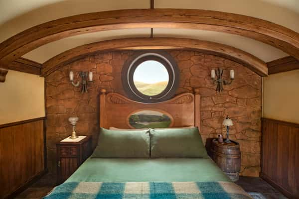 Quarto da casa The Millhouse, em Hobbiton, onde os hóspedes da ação do Airbnb poderão passar a noite 