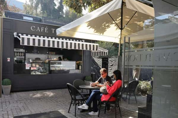 Café Tudor, no Cerro San Cistóbal 