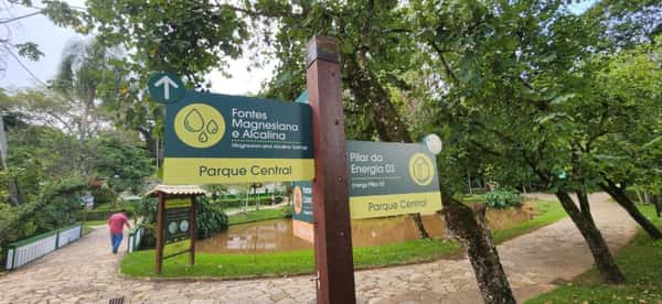 Parque das Águas é bem sinalizado