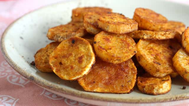 Batata Doce frita na airfryer Receita por Silvia - Cookpad