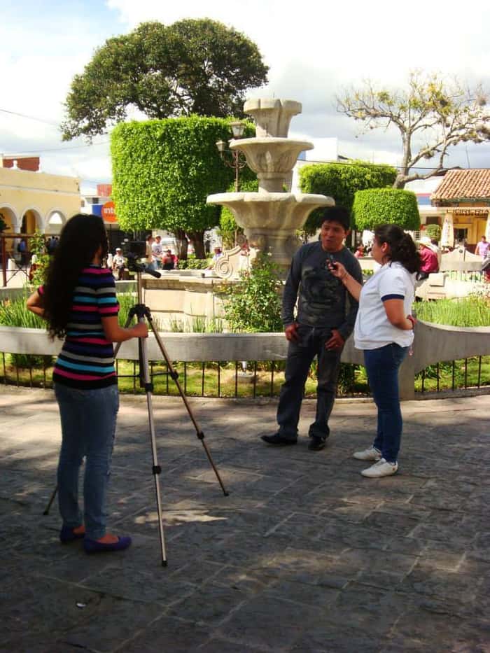 Produção de vídeo participativo com jovens da Red Nacional por la Integridad na Guatemala.