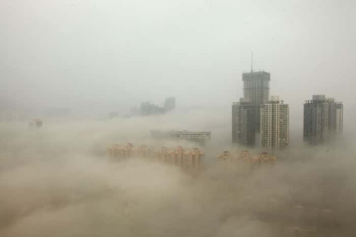 Poluição em Pequim (Foto: China Foto Press)