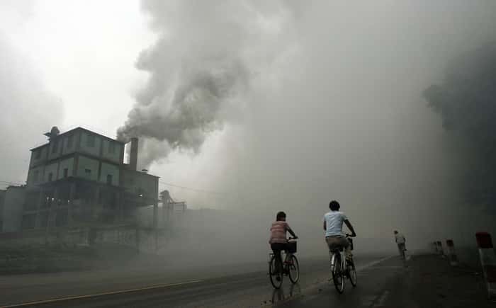 Poluição em Pequim (Foto: Peter Parks)