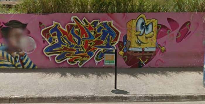 Graffiti na Via do Mineiro, clicado por Philippe Silva
