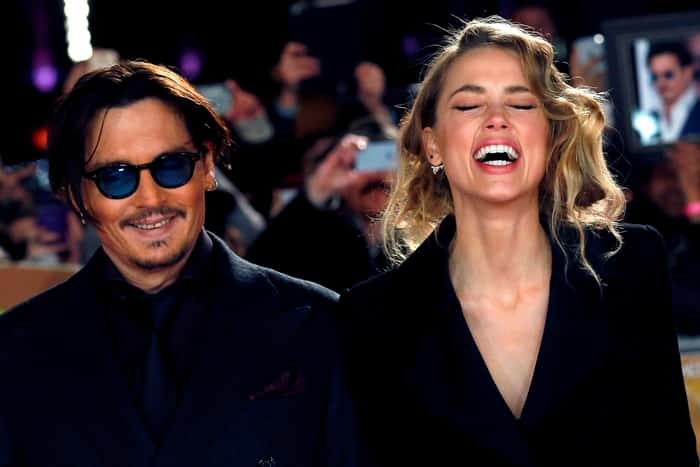 Johnny Depp e a ex-esposa, Amber Heard