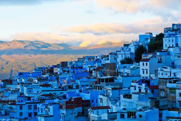Vista panorâmica da cidade de Chefchaouen, no Morrocos