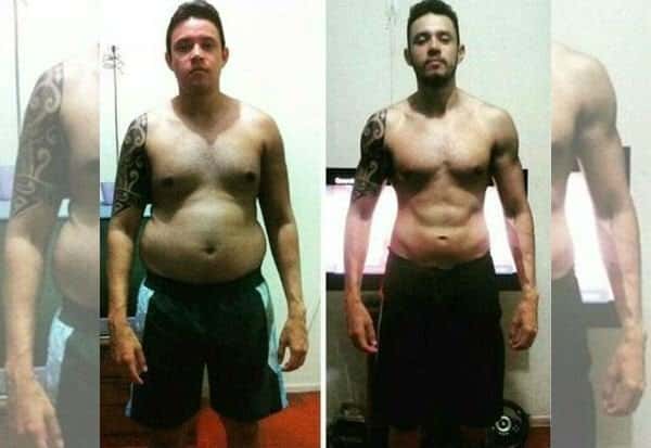 Outro que segui a fórmula ‘dieta balanceada+ ginástica’ foi Saulo Anderson, que eliminou 20kg e conquistou o corpo que queria em apenas 7 meses. 