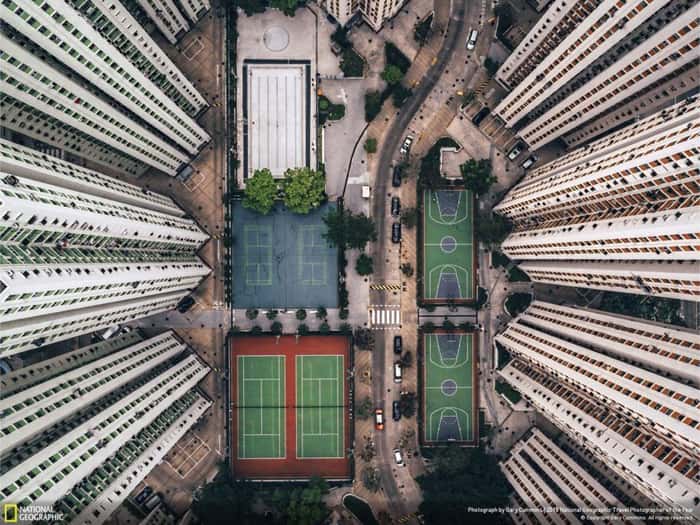 A foto aérea de condomínio de Hong Kong ganhou menção honrosa na categoria Cidades