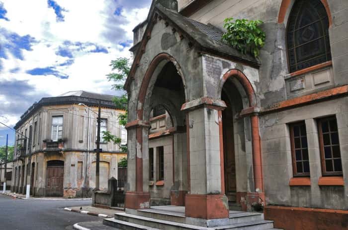 fachada de igreja na Vila Maria Zélia