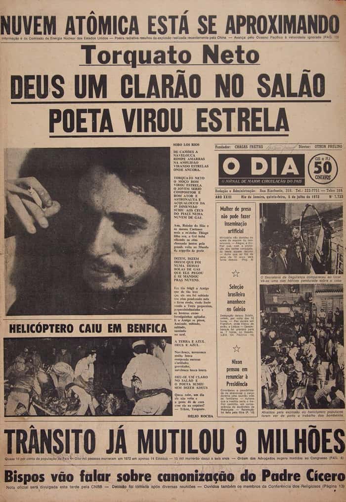Intervenção gráfica sobre capas do jornal O Dia, de Antonio Manuel 