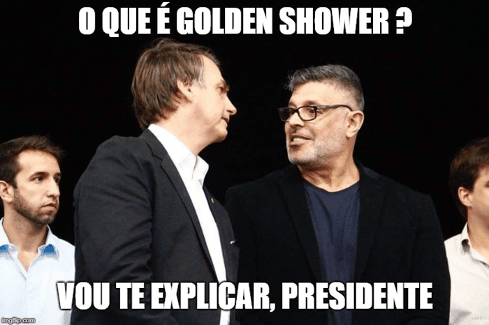Chuva colorida de memes; sobre pergunta de Bolsonaro no Twitter o que significava golden shower