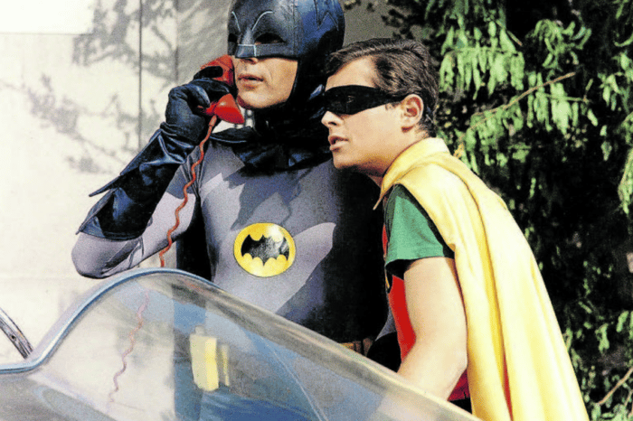 Adam West e Burt Ward, como Batman e Robin, no seriado do Homem Morcego de 1966