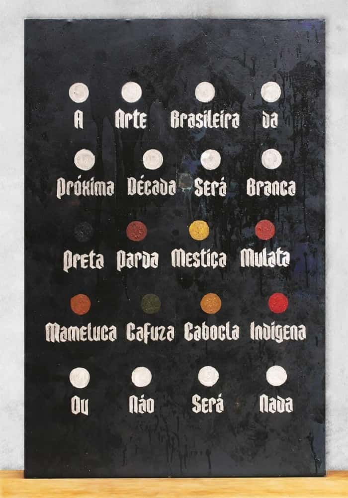 Maurício Brandão, óleo e tinta asfáltica sobre tela, 100 x 150cm