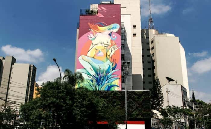 Esse graffiti ficava quase na esquina da Rua Consolação com a Avenida Paulista!