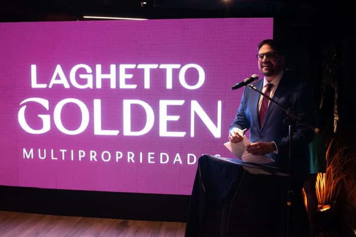 Enio Almeida, CEO do Grupo Laghetto Golden Multipropriedades,  noite de lançamento do Château