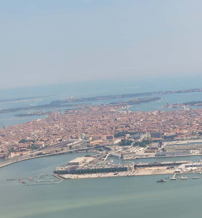 Veneza vista do avião