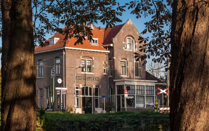 This hotel is located in what used to be a train station in the town of Amstelveen