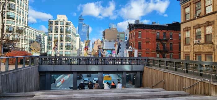 Um dois mirantes do High Line
