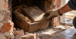 Família encontra livro escondido numa lareira durante reforma, guarda a obra por três décadas e só descobre depois que deveria ter sido devolvida à biblioteca cerca de 150 anos antes