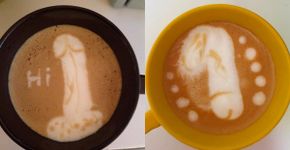 Desenhos realistas de pênis na espuma do café são a última moda