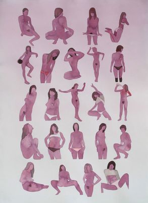 As ilustrações são inspiradas em imagens de sites pornôs (Divulgação/Dan Gluibizzi)