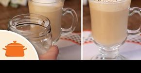 Use o vidro e faça espuma de leite para seu café