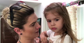 Mirella e Ceará gravam filha chorando pela morte do cachorro