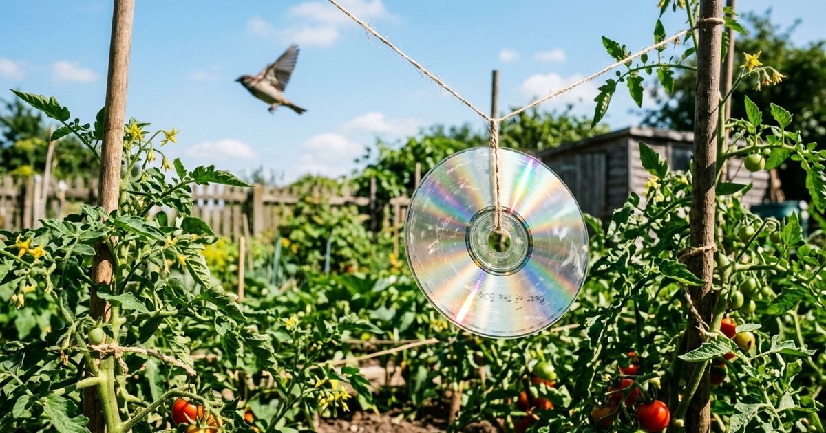 CDs velhos podem salvar sua horta: aprenda a usar essa técnica simples que mantém pássaros longe dos frutos maduros