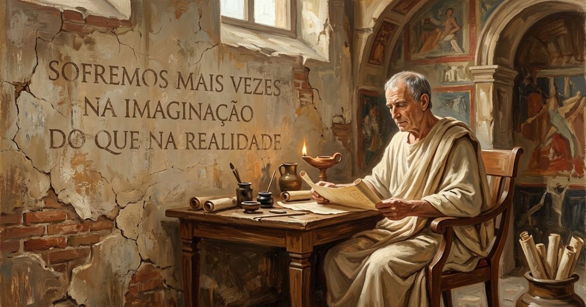 Sêneca transformou o medo antecipado em uma das observações mais atuais do estoicismo: “Sofremos mais vezes na imaginação do que na realidade”