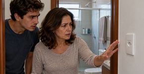 Família começa a ouvir um estalo dentro da parede sempre que liga o chuveiro, ignora durante meses e só procura ajuda quando uma tomada do outro lado começa a aquecer