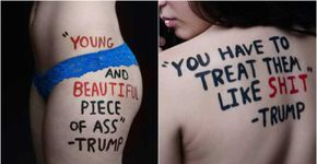 Ensaio reúne frases machistas de Trump no corpo de mulheres