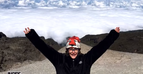 Com 8 anos e um coração frágil, ela chegou ao topo do Kilimanjaro