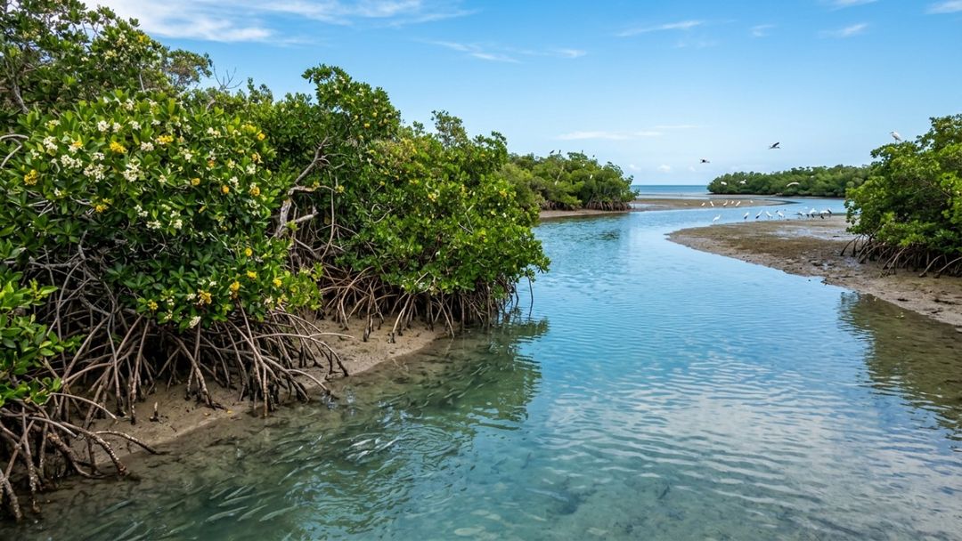 A recuperação da marisma em Duck Bay restabeleceu o fluxo biológico e garantiu um ambiente de alta qualidade para a fauna costeira.