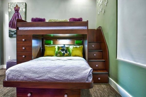 A utilização fantástica de espaço no quarto