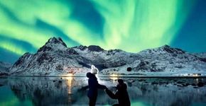 Fotógrafo faz pedido de casamento incrível sob a aurora boreal