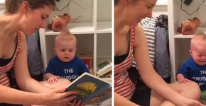 Bebê chora quando livro acaba e vira hit na net