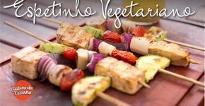 Espetinho vegetariano de legumes