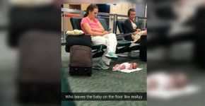 Mãe deixa bebê no chão e imagem causa polêmica