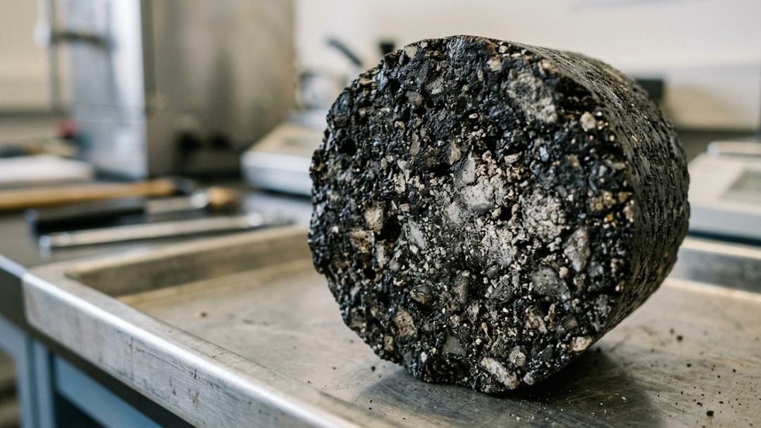 Trecho experimental de rodovia construído com agregado reciclado de resíduos sólidos no Texas.