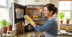 O segredo para limpar o micro-ondas por dentro com apenas dois ingredientes que você já tem em casa