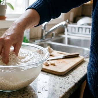 Featured mobile: Os cozinheiros japoneses concordam: o segredo para fazer um arroz perfeito e soltinho é lavar os grãos com água fria até ela sair completamente limpa