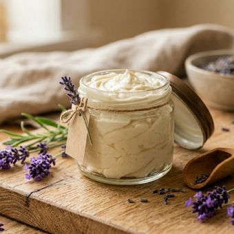 Featured mobile: Hidratante caseiro de manteiga de karité e lavanda: receita fácil e reparadora para pele muito seca