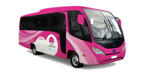 Ônibus rosa leva cursos e atividades contra o câncer de mama