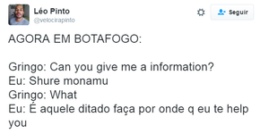 Gringo pede informação e resposta de brasileira vira meme na web