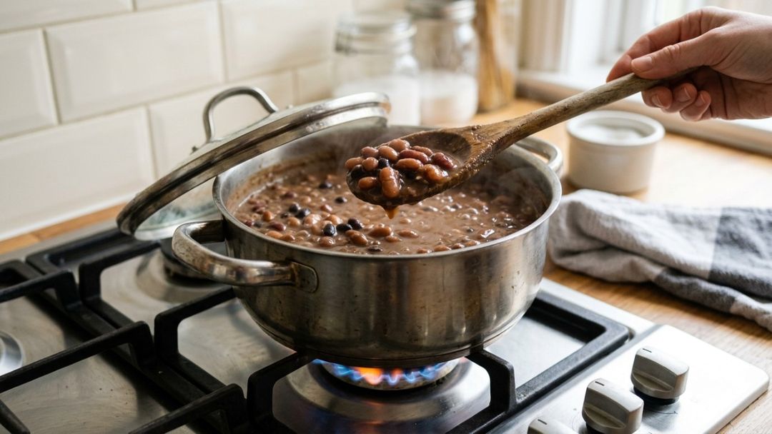 A hidratação rápida com água fervente e descanso abafado economiza gás e agiliza o preparo diário.