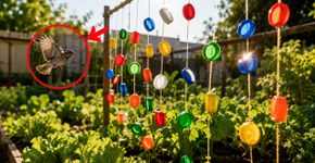 Tampas de garrafa de refrigerante penduradas no jardim: por que é recomendável e para que serve